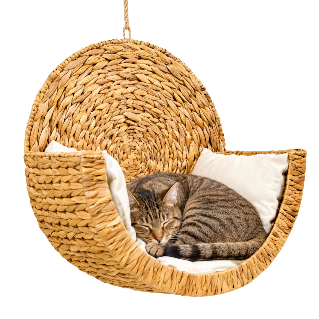 WhiskerNest™ - Handwoven Cat Bed